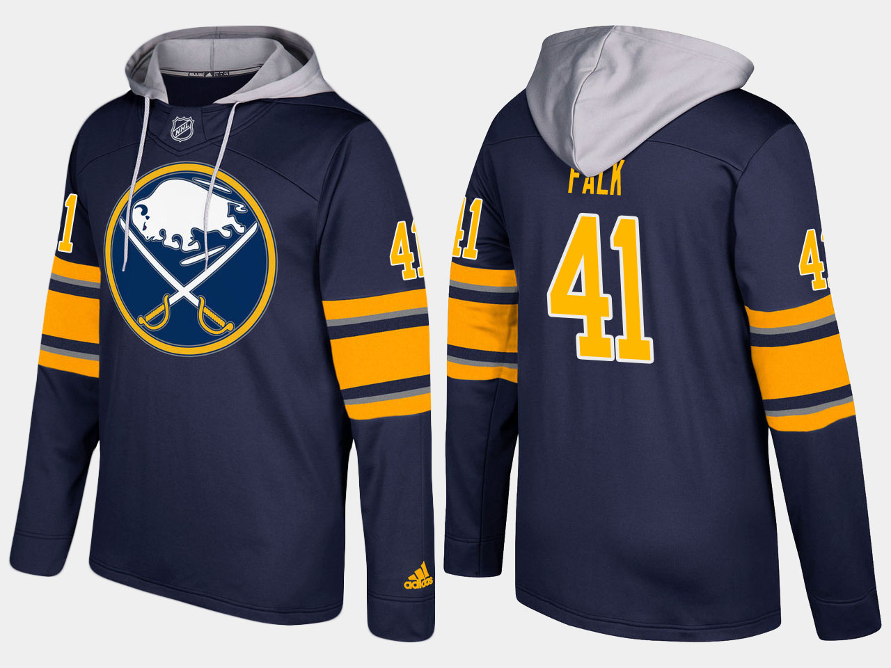 NHL Men Buffalo sabres #41 justin falk blue hoodie